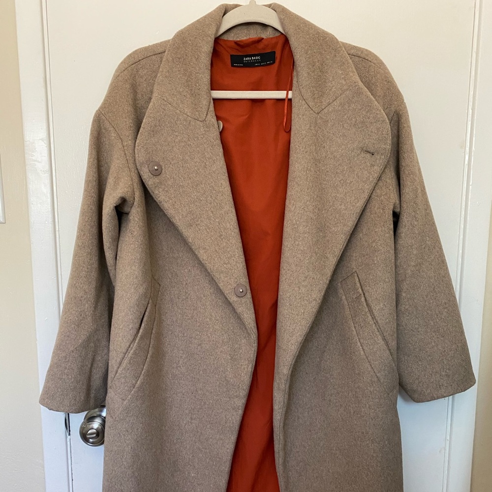 Zara beige over coat